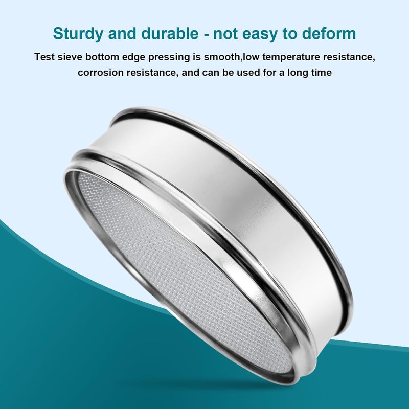 LVDALAB 304 Stainless Steel Lab Sieve Screen Mesh, 16 Mesh(1.18mm) Aperture Test Sieve, 12Inch(30cm) Diameter Economy Standard Analysis Sample Test Sieves for Industrial Laboratory Homes - Image 5